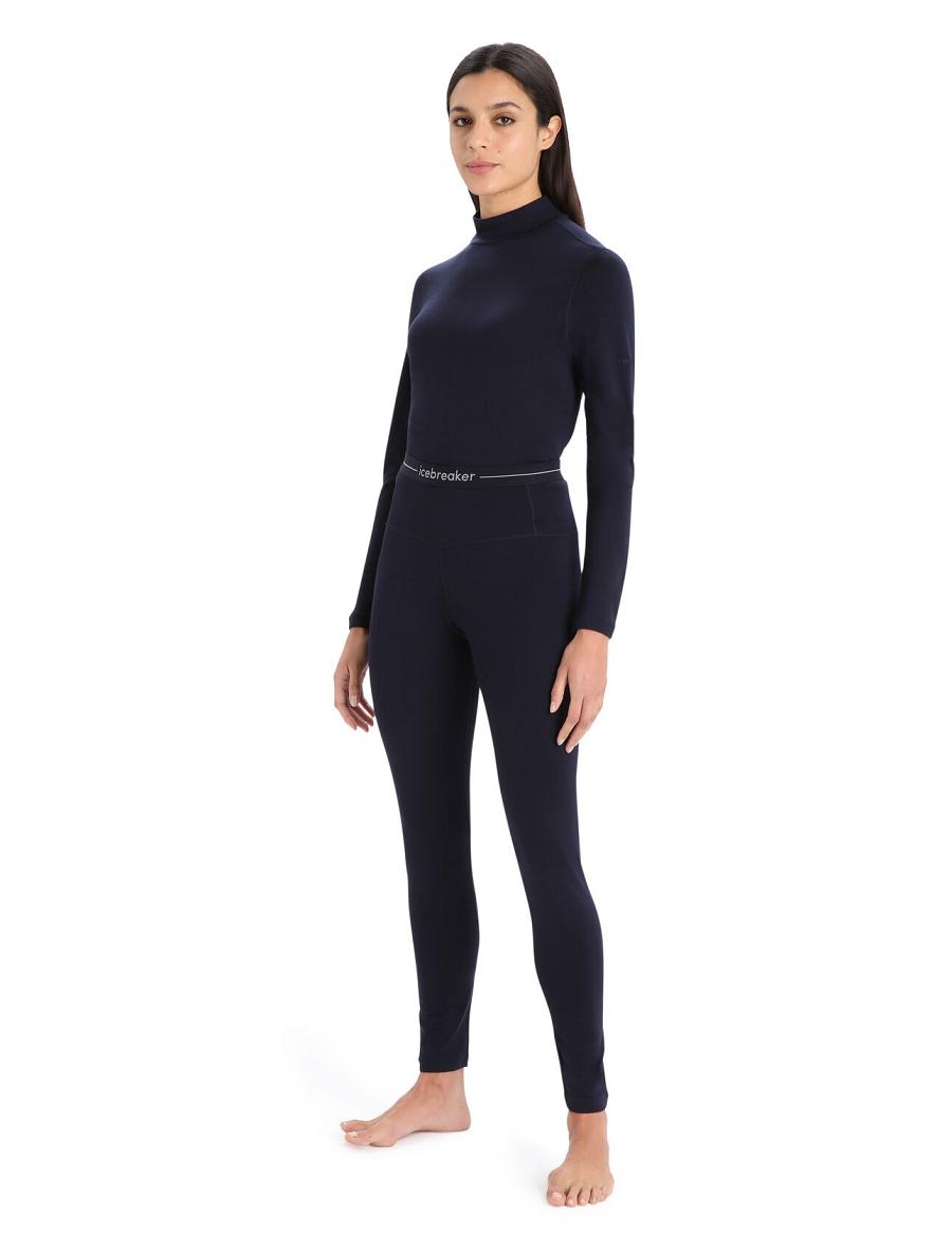 Base Layers Icebreaker Merino 260 Tech High Rise Leggings Damskie Granatowe | PL 1096SGLO